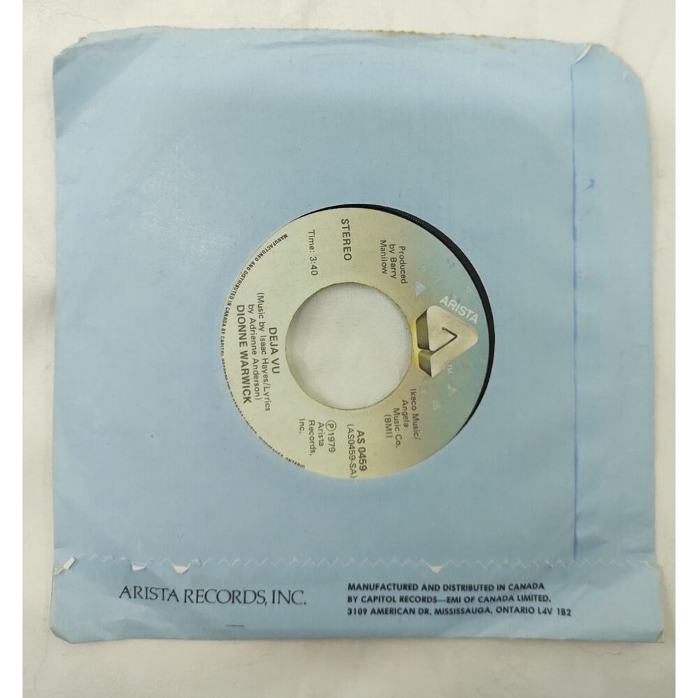 Dionne Warwick - Déjà Vu / All The Time 7" Vinyl 45 RPM (AS 0459)
